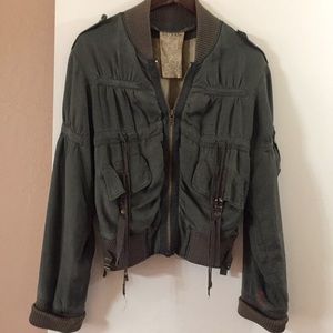 Da-nang silk bomber jacket